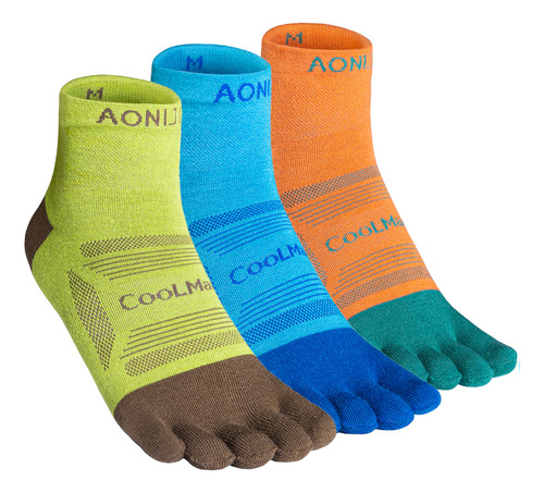 Calcetines Aonijie E4838 Para Correr Con Cinco Dedos, 3 Pare