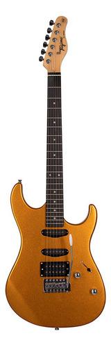 Guitarra eléctrica Tagima TW Series TG-510 de tilo metallic gold yellow con diapasón de madera técnica