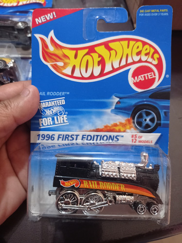 Hot Wheels 1996 Rail Rodeer Negro First Edition 6 