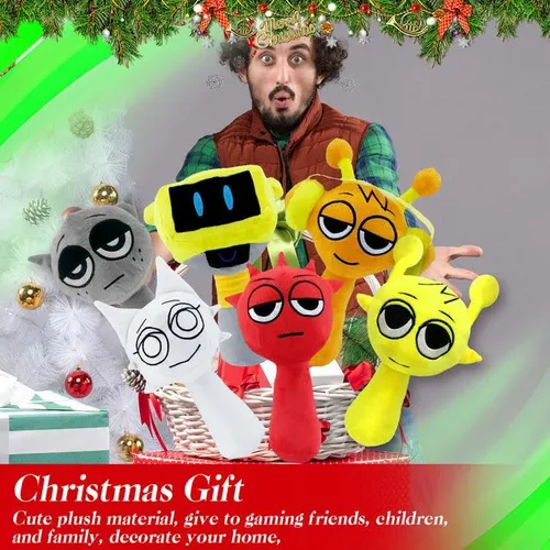 2pcs-incredibox Sprunki Peluche Juegos Animado-25cm