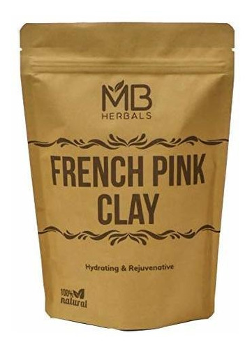 Mb Herbals French Pink Clay 100 Gram (3.5 Oz) | Montmorrillo