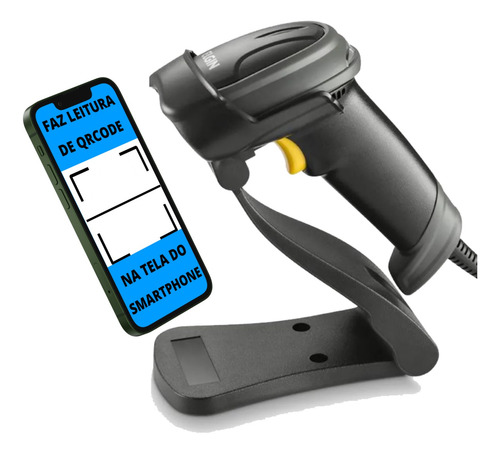 Leitor De Qr Code Nfe Elgin Bematech El 250 Com Pedestal Usb