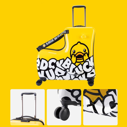 Imagen 2 de 5 de Bolso Maleta Viaje Niños Asiento Pasear B Duck 20 Pulgadas
