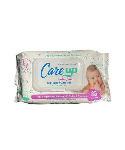 Toallita Humedas Care Up Extra Suaves 80u Pack De 2