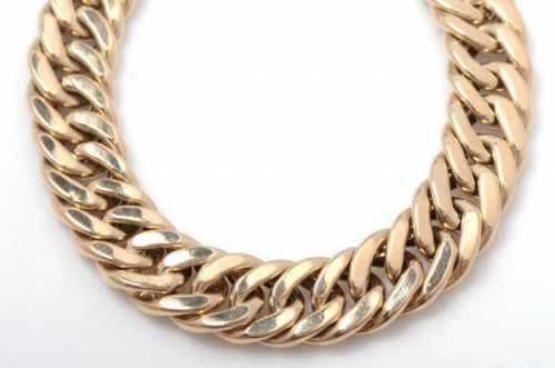 Pulseira Ouro18k Grumet/duplo Oca 20cm 60grs
