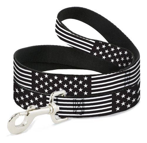 Correa Para Perro Americana Stars Stripes2 Negro Blanco 6 Pi