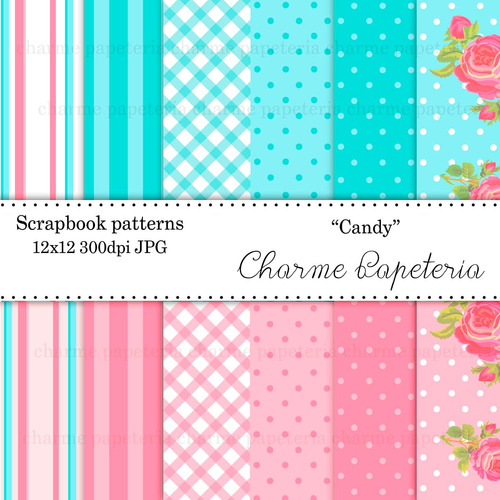 Kit Imprimible Pack Fondos Shabby Chic Clipart Cod 27