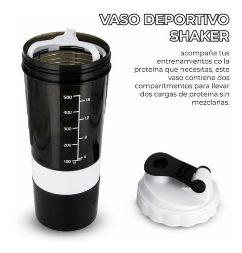 Kit De Dos Piezas Termo Deportivo Con Tapa Sellable Y Shaker