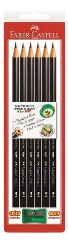 Lapis Preto Redondo 1205 Max N.2b Bl.c/06 Faber-castell