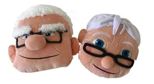 Cojín Carl Fredricksen Up 40cm Peluche Abuelito O Abuelita