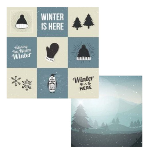 Papel Cardstock Scrapbook Dia De Inverno Neve Winter Day