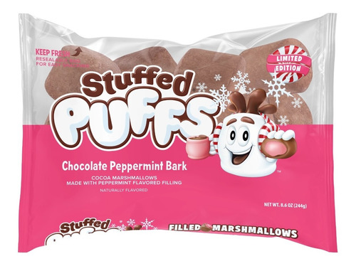 Malvaviscos Rellenos De Chocolate Stuffed Puffs Peppermint