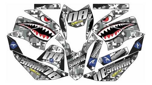 Stickers Para Moto Dm150 Amarilla Mod-137