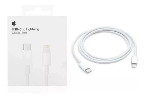 Cable Usb-c Blanco Con Entrada Usb Tipo C Salida Lightning