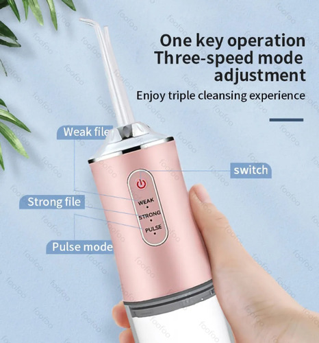 Irrigador Bucal Limpiador De Dientes Recargable 8 Puntas