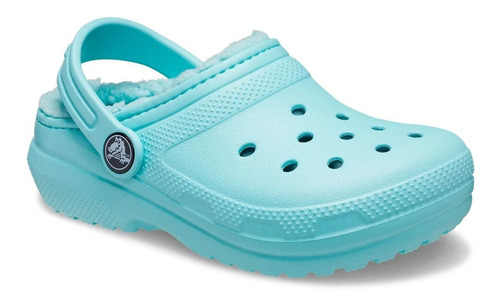 Crocs Originales Classic Lined Niños Celeste Con Corderito