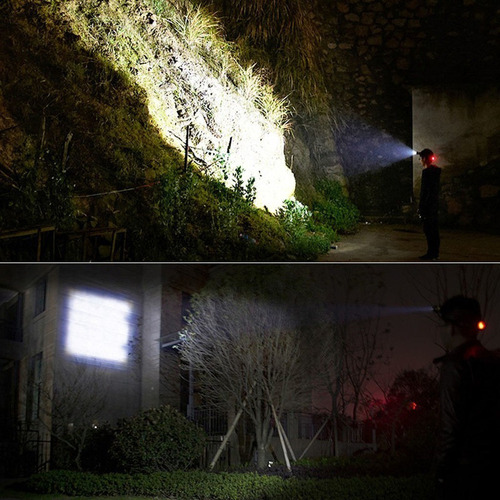 * . Brillante Faro Casco Led Linterna Impermeable Recargable