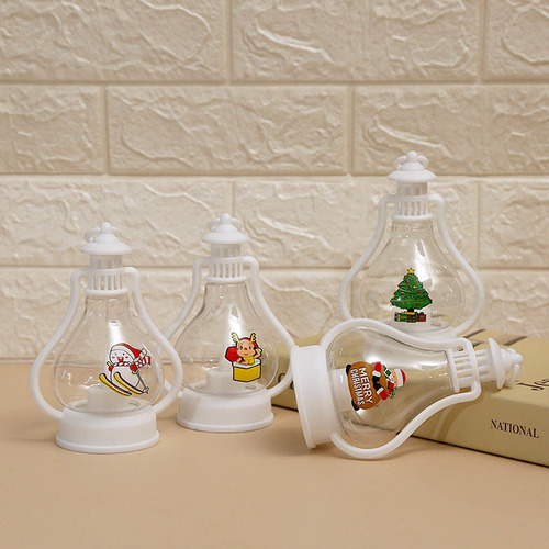 4 Piezas Linterna Led Portátil Para Decoración De Navidad