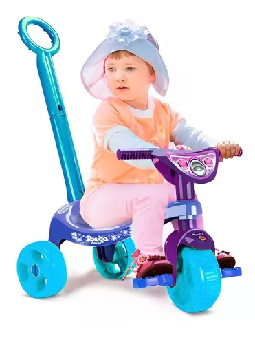 Triciclo Motoca Infantil Ice Com Haste Tchuco Samba Toys