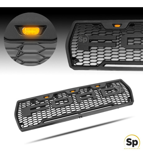 Imagen 4 de 7 de Parrilla Tipo Raptor Ford Lobo F150 1978-79 Con Led