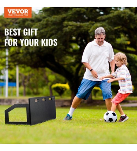 Tablero De Rebote Futbol Con 2 Ángulos Portátil 40x16 Pulgad Negro
