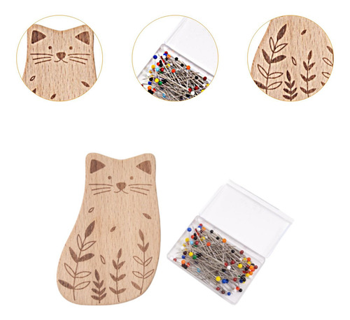 Minder De Aguja Con Kit De Alfiler Accesorios De Aguja Gato