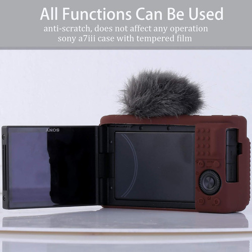 Funda Para Sony Zv-1 Color Cafe Antiaranazos Silicona Suave