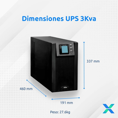 Imagen 4 de 8 de Ups Online Doble Conversion Kaise 3kva 2700w Modo Eco Fp 0.9