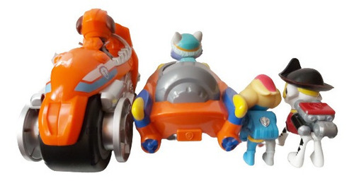 Paw Patrol 2 Vehículos 4 Figuras Marshall Zuma Twin Everest (Usado)