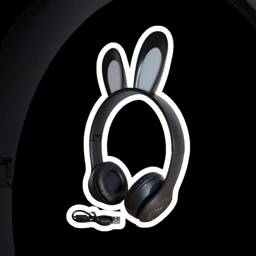 Audífonos Orejas De Gato Bluetooth Inalámbricos Led Diadema