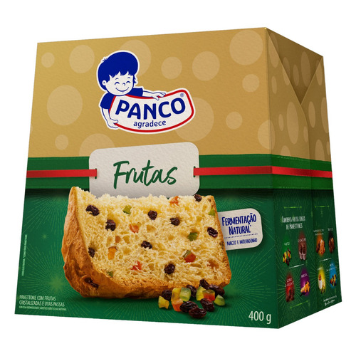 Panettone com Frutas Cristalizadas e Uvas-Passas Panco Caixa 400g