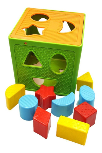 Juego De Encastre Para Bebes Duravit Cubo Didactico 10 Pzs