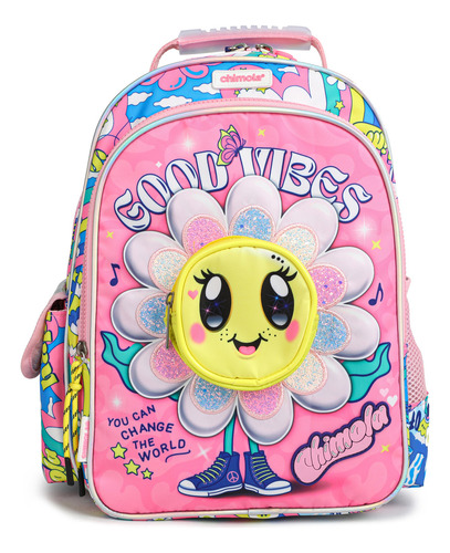 Mochila Espalda 14 Flower Flor Infantil Niños Escolar Diseño De La Tela Estampado