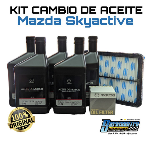 Kit Cambio De Aceite Original 0w20 / Mazda Skyactive