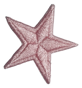 Parche Aplique Bordado Estrella 4cm.plancha Packx6 Rosa