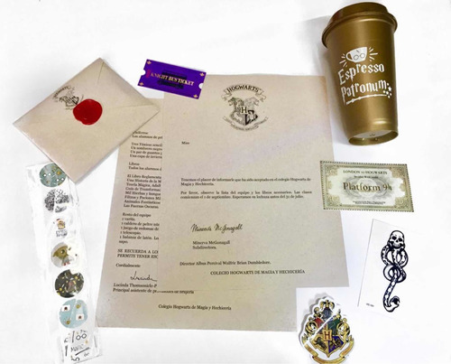 Carta De Aceptación A Hogwarts Harry Potter Con Taza O 