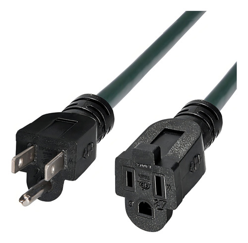 Extension Electrica Individual Calibre 16, 15 Mts Vanguard Color Verde Oscuro