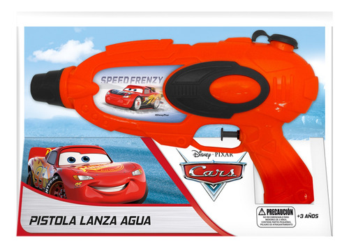 Pistola Lanza Agua En Caja 25x17 Cm Cars Disney