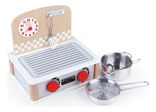 Set Juego De Cocina & Grill Niños Hape - Mvd Kids Color Rojo