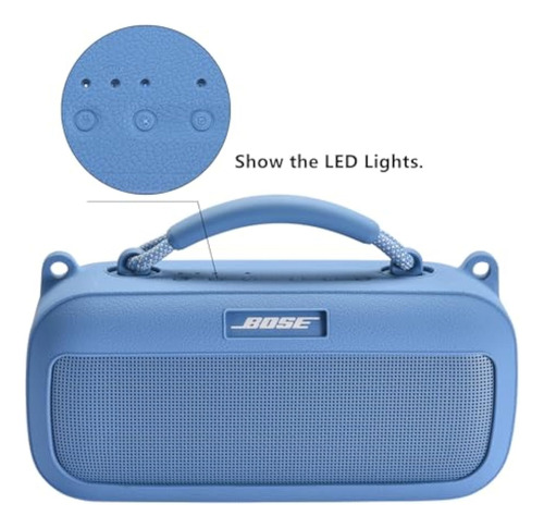 Funda De Silicona Negra/azul Para Bose Soundlink Max