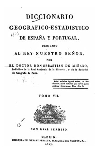 Libro: Diccionario Geografico-estadistico De España Y Portug