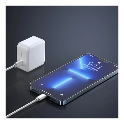 Turbo Cargador 35w Dos Puertos Usb C Cubo Para Apple Android