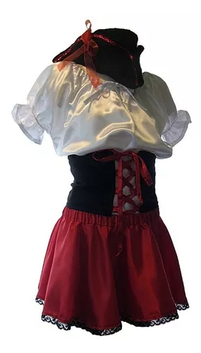 Disfraz pirata mujer adulto falda