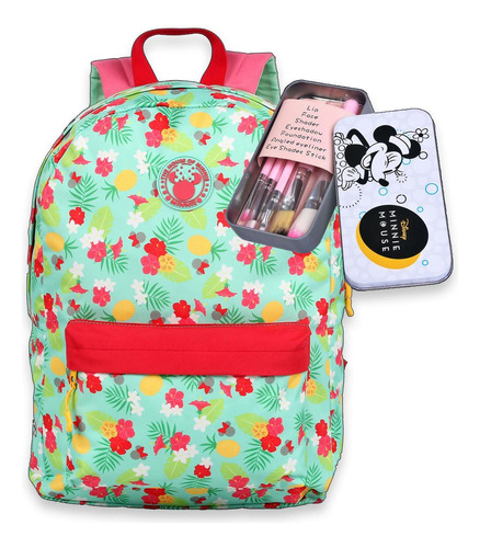 Mochila Escolar Costa Minnie Style Verde Juvenil