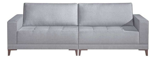 Sofá Oslo 4 Lugares Linho Cinza 280 Cm