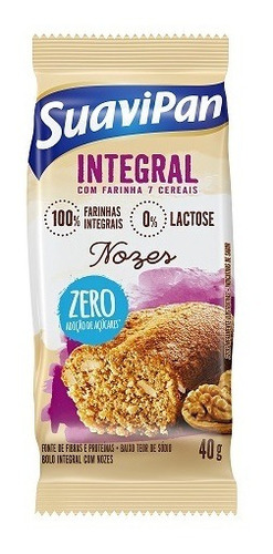 Bolinho De Nozes Integral Suavipan Display C/ 12 Unid