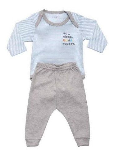 Conjunto Bambino Eat Sleep Roar Para Bebes