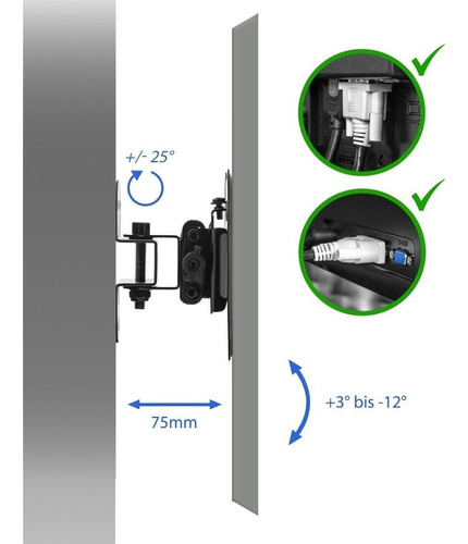 Rack Soporte Con Inclinación De Pared Para Monitor 13 A 27