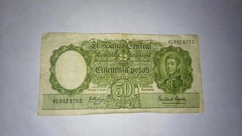 Billete De 50 Pesos Ley 12962 - 13571 Serie C