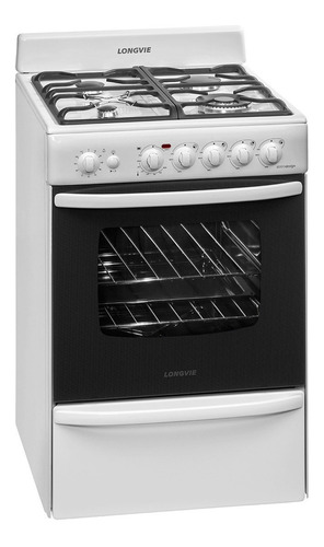 Cocina A Gas Longvie 19501b 56cm Blanco Encendido Una Mano